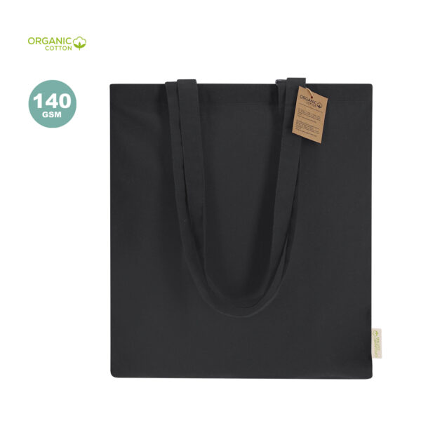 Mulepose med logo — Økologisk bomuld 140 g