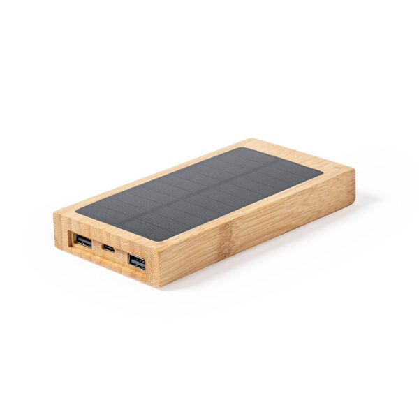 Powerbank med logo — 10.000 mAh trådløs & solcelle