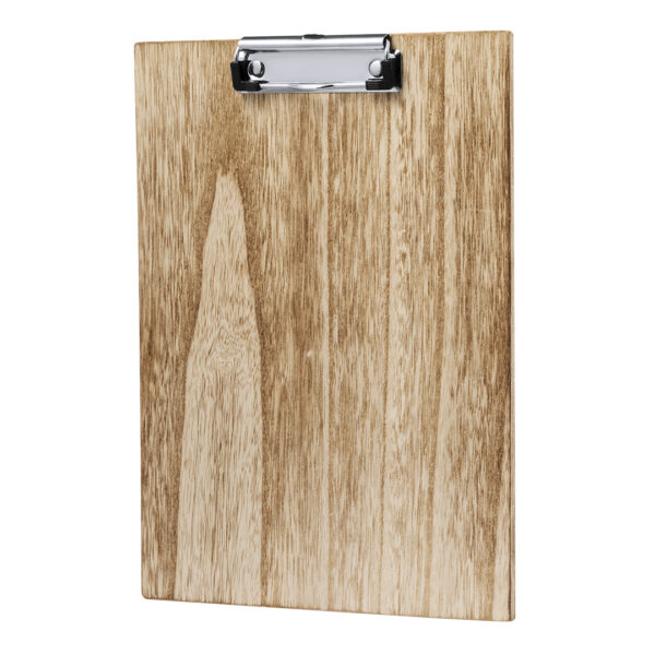 Clipboard med logo — A4 i blødt træ