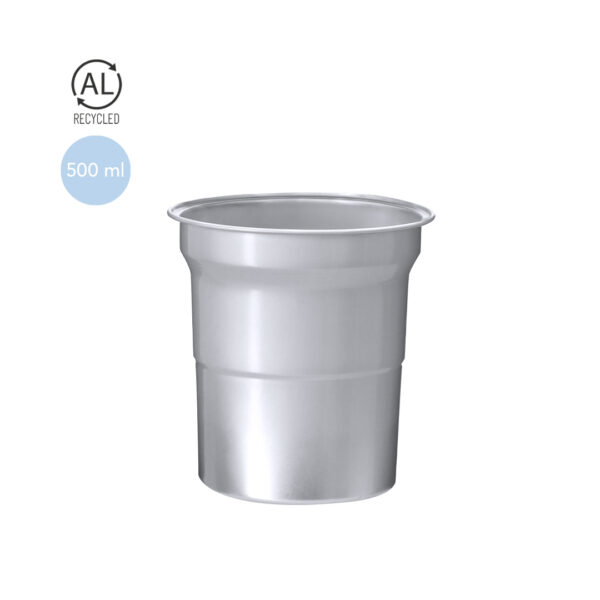 Kop med logo — 500 ml genanvendt aluminium (GRS)