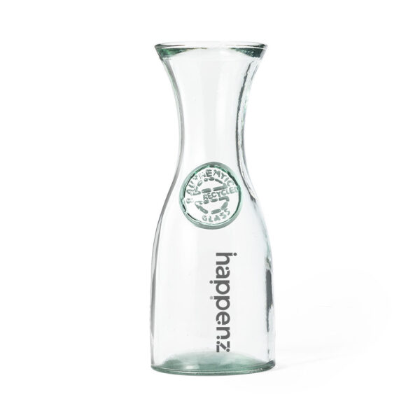 Karaffel med logo — 800 ml genbrugsglas (GRS)