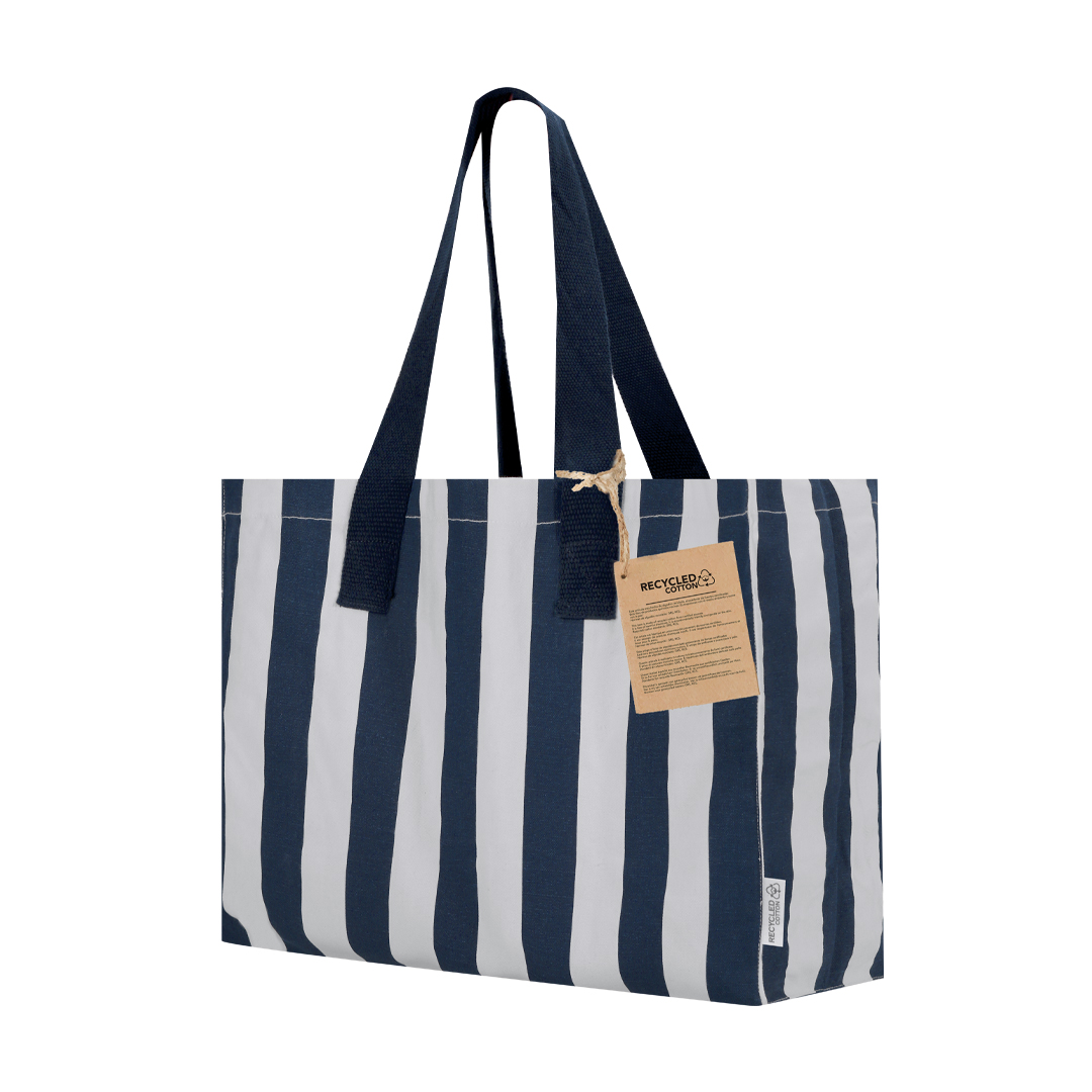 Strandtaske med logo — Genanvendt bomuld 310 g