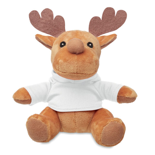 Julebamse med logo — Rensdyr med aftagelig hoodie
