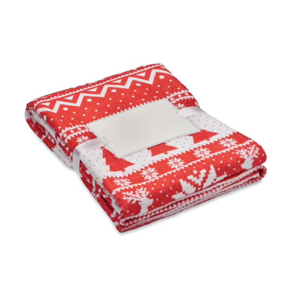 Julepled med logo — RPET fleece 190 g med vintermønster