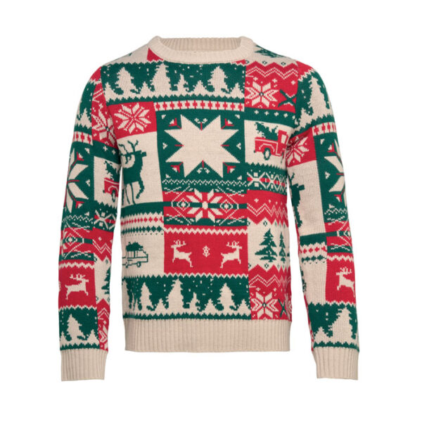 Julesweater med logo — Strikket, størrelse L-XL