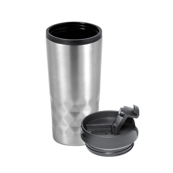 Termokrus med logo — Rustfrit stål, 310 ml, blank